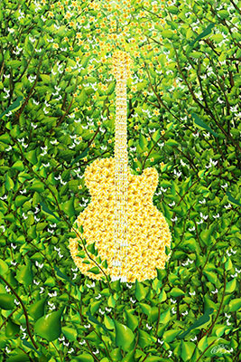 Guitar, 24 x 36, Digital Art on Canvas by Christopher. M