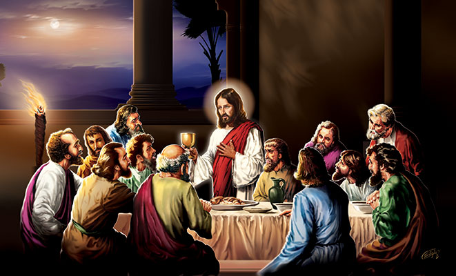 Last Supper, 20 x 36, Digital Art on Canvas by Christopher. M