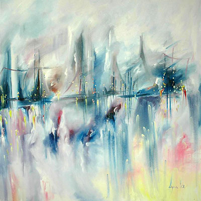                             Skyline, 2012, Oil on Canvas by Lynn Hilloowala
                        