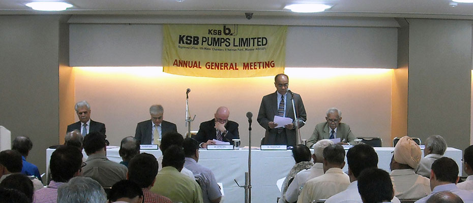                             The KSB Pumps Ltd. Annual General Meeting in progress
                        