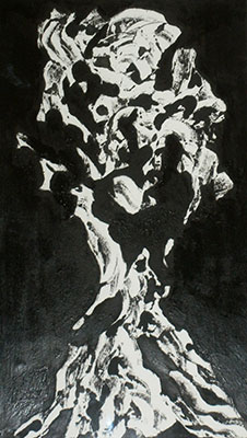 Tree of Life, 40 x 27.5, Monoprint by Arti Jatar