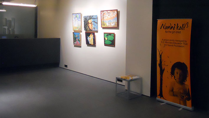 Art works from Jigna Chaturvedi's exhibition <i>Magical Landscapes and India Reflections</i> on display